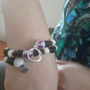Handmade memory wire bracelet